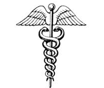 As straight and helical as a caduceus